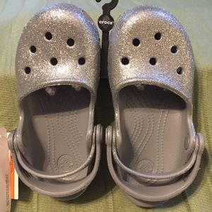 CROCS Karin Sparkle Clogs, Toddler Size 10 (NWT)